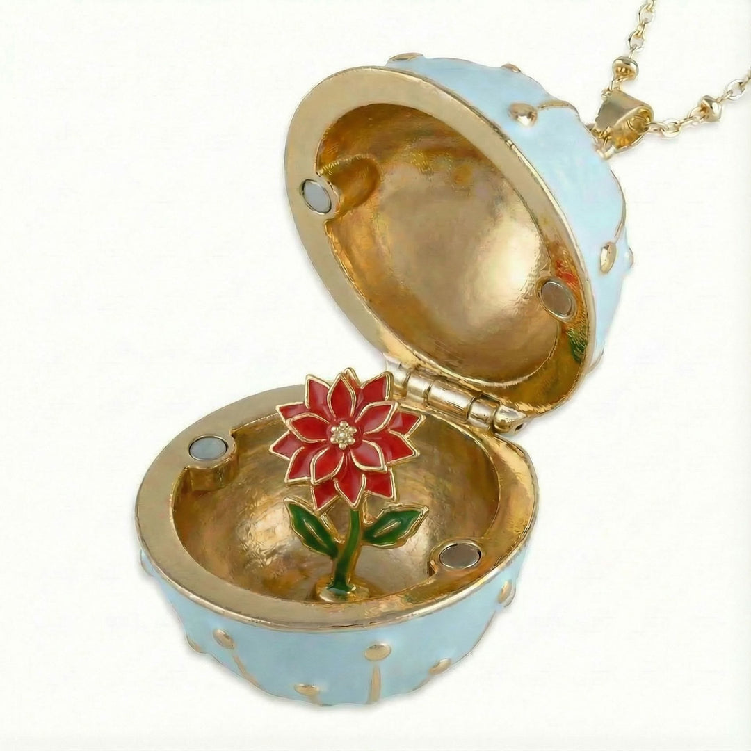 FREE Today: Handmade Round Box Birthday Flower Pendant Necklace - December - image 24