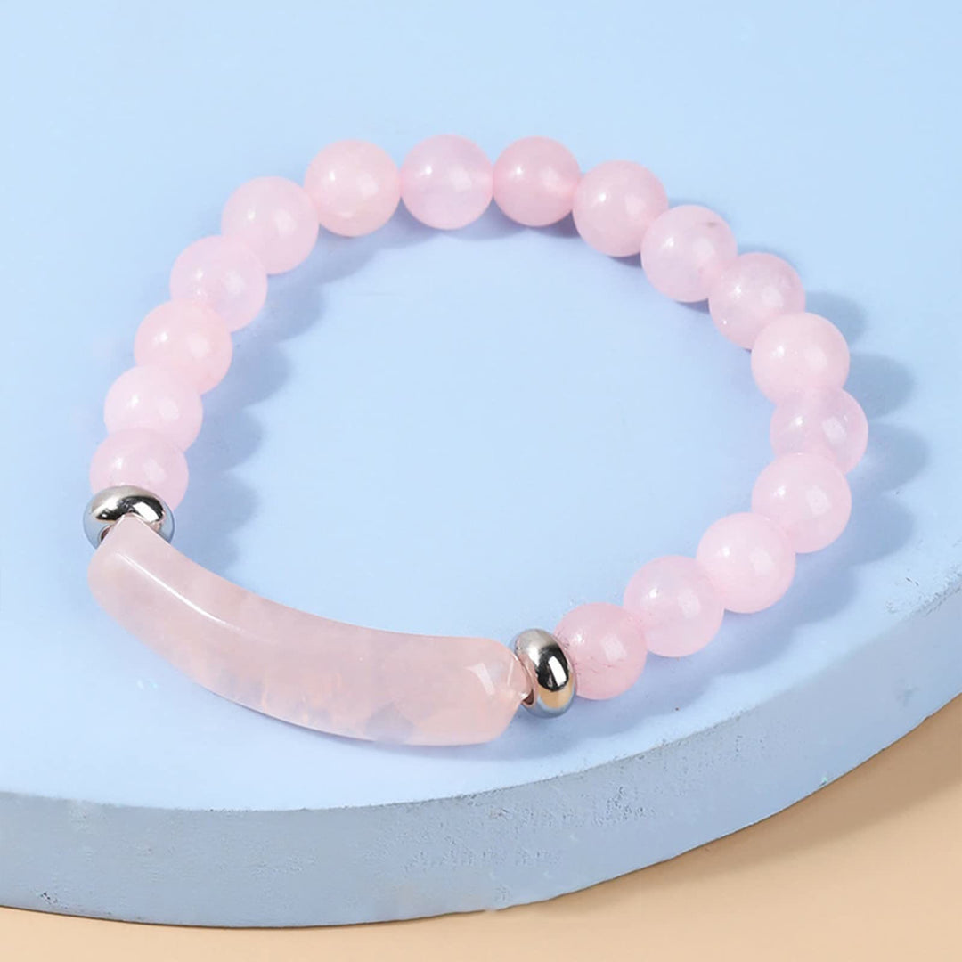 FREE Today: Natural Healing Stone Bar Beaded Bracelet - Rose Quartz - image 7