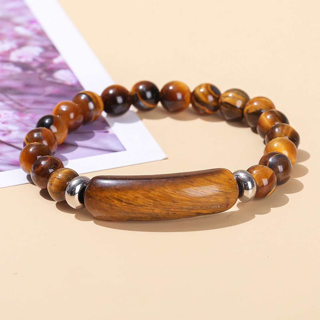FREE Today: Natural Healing Stone Bar Beaded Bracelet - Tiger Eye - image 2