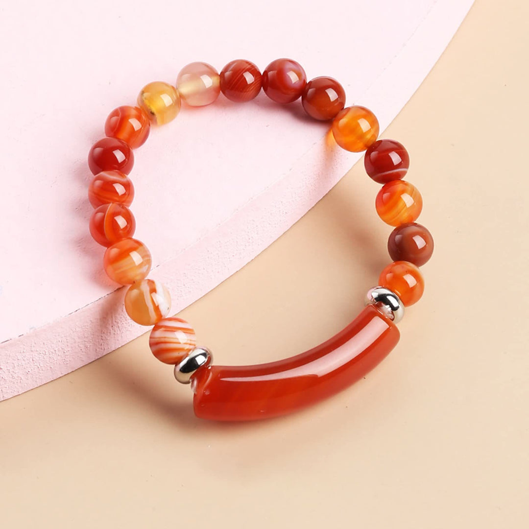 FREE Today: Natural Healing Stone Bar Beaded Bracelet - Red Agate - image 11