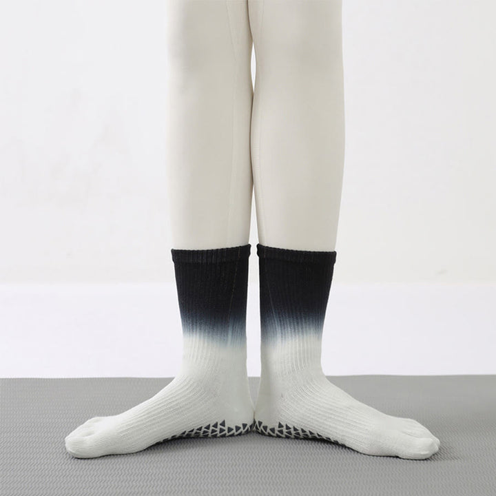 Olivenorma Gradient Color Crew Five-toe Sport Women's Yoga Socks - Black - 10 Pairs - image 2