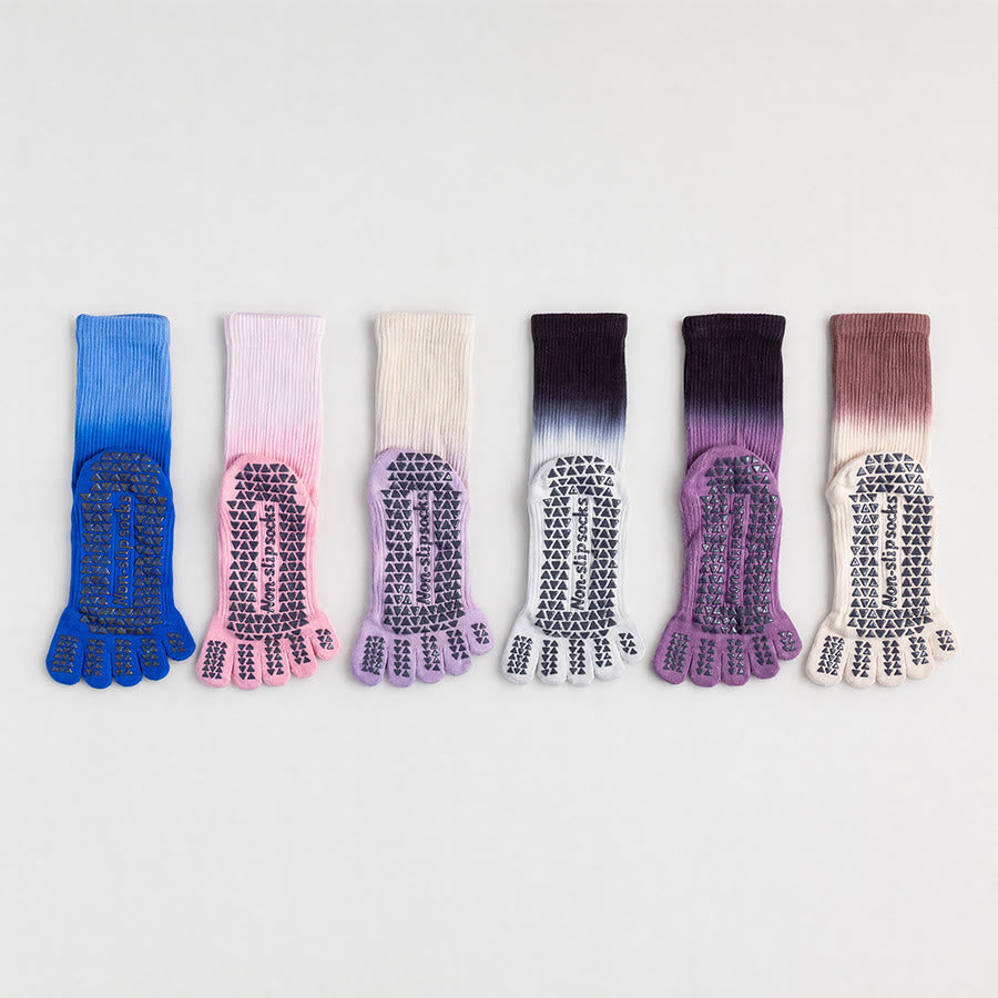 Olivenorma Gradient Color Crew Five-toe Sport Women's Yoga Socks - image 11
