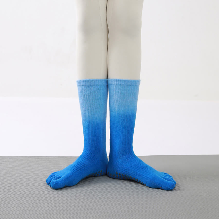 Olivenorma Gradient Color Crew Five-toe Sport Women's Yoga Socks - image 1