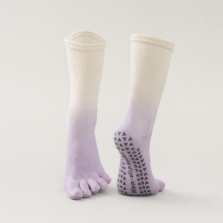 Olivenorma Gradient Color Crew Five-toe Sport Women's Yoga Socks - image 7