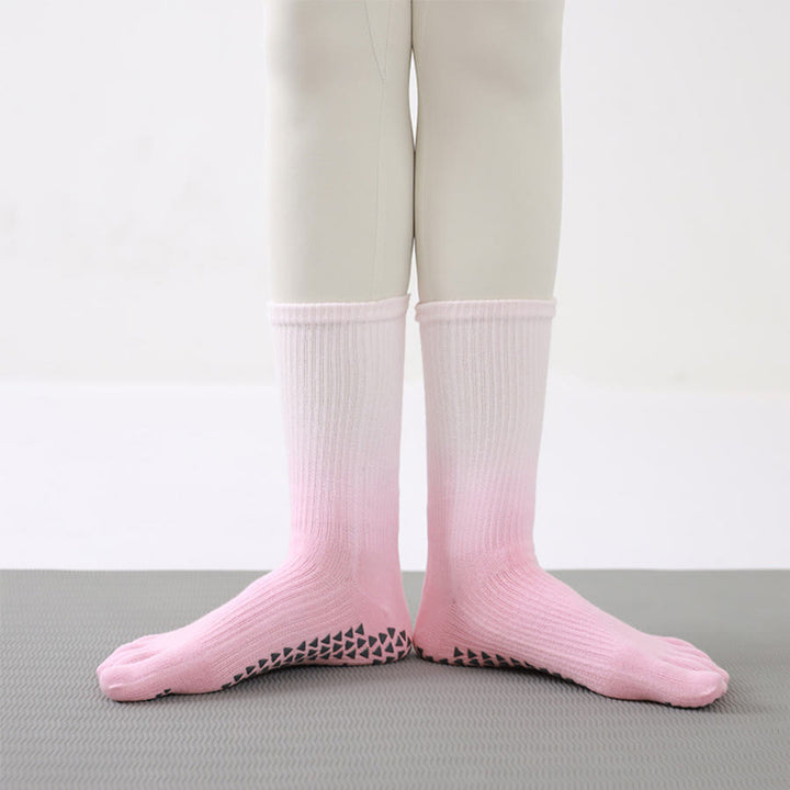 Olivenorma Gradient Color Crew Five-toe Sport Women's Yoga Socks - Pink - 10 Pairs - image 3