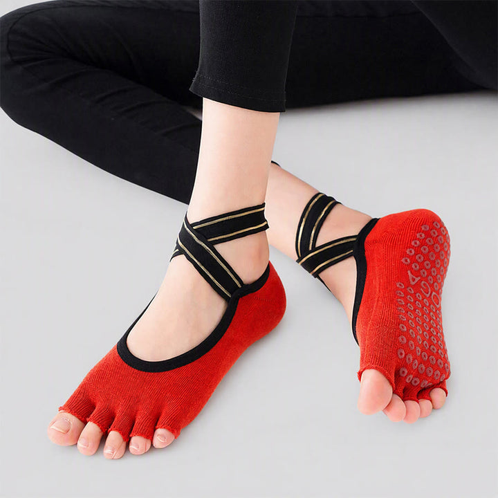 Olivenorma Low-Cut Open-Five-Toe Sport Women's Yoga Socks - image 4