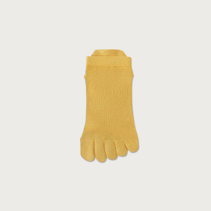 Olivenorma Breathable Ankle Five-Toe Sport Women's Yoga Socks - Yellow - 10 Pairs - image 2