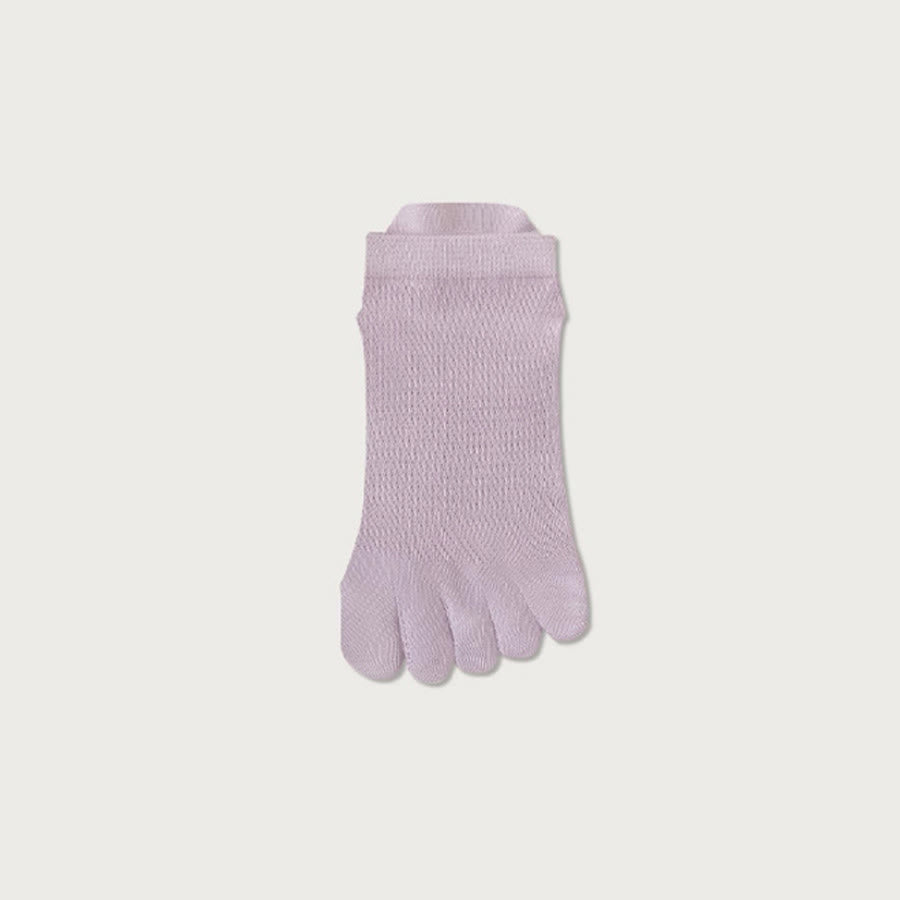 Olivenorma Breathable Ankle Five-Toe Sport Women's Yoga Socks - Light Purple - 10 Pairs - image 6