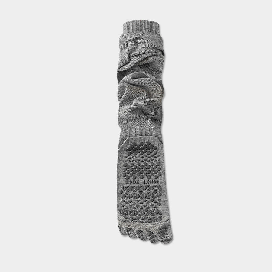Olivenorma Over-the-Knee Open-Five-Toe Sport Women's Yoga Socks - Grey - 10 Pairs - image 4