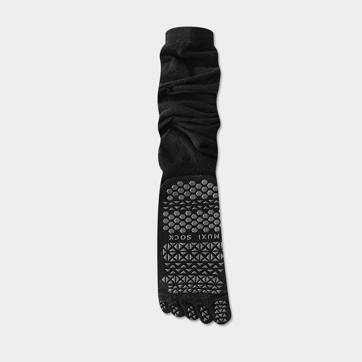 Olivenorma Over-the-Knee Open-Five-Toe Sport Women's Yoga Socks - Black - 10 Pairs - image 5