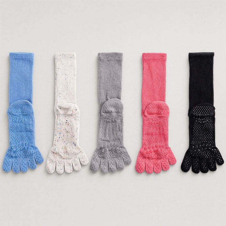 Olivenorma Solid Color Ankle Open-Five-Toe Sport Women's Yoga Socks - image 21