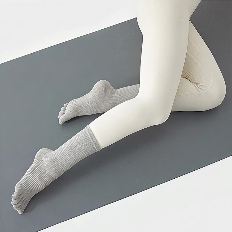 Olivenorma Solid Color Ankle Open-Five-Toe Sport Women's Yoga Socks - image 6