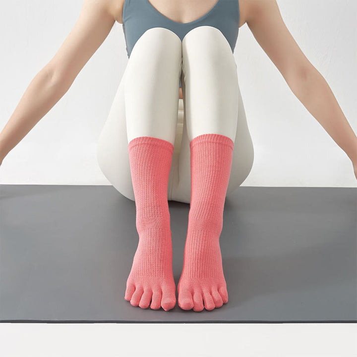 Olivenorma Solid Color Ankle Open-Five-Toe Sport Women's Yoga Socks - image 16