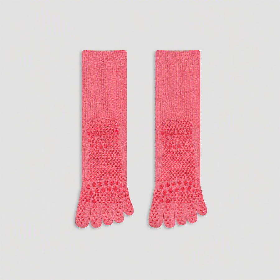 Olivenorma Solid Color Ankle Open-Five-Toe Sport Women's Yoga Socks - image 17