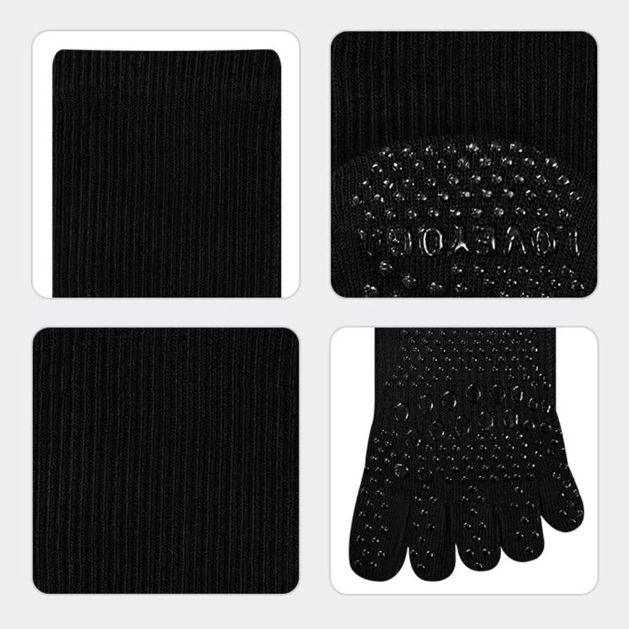Olivenorma Solid Color Ankle Open-Five-Toe Sport Women's Yoga Socks - image 12