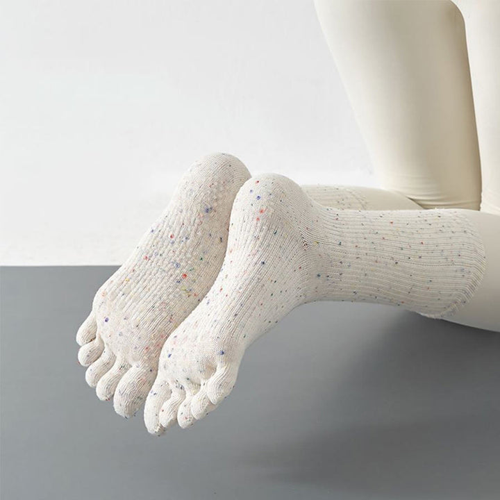 Olivenorma Solid Color Ankle Open-Five-Toe Sport Women's Yoga Socks - image 19