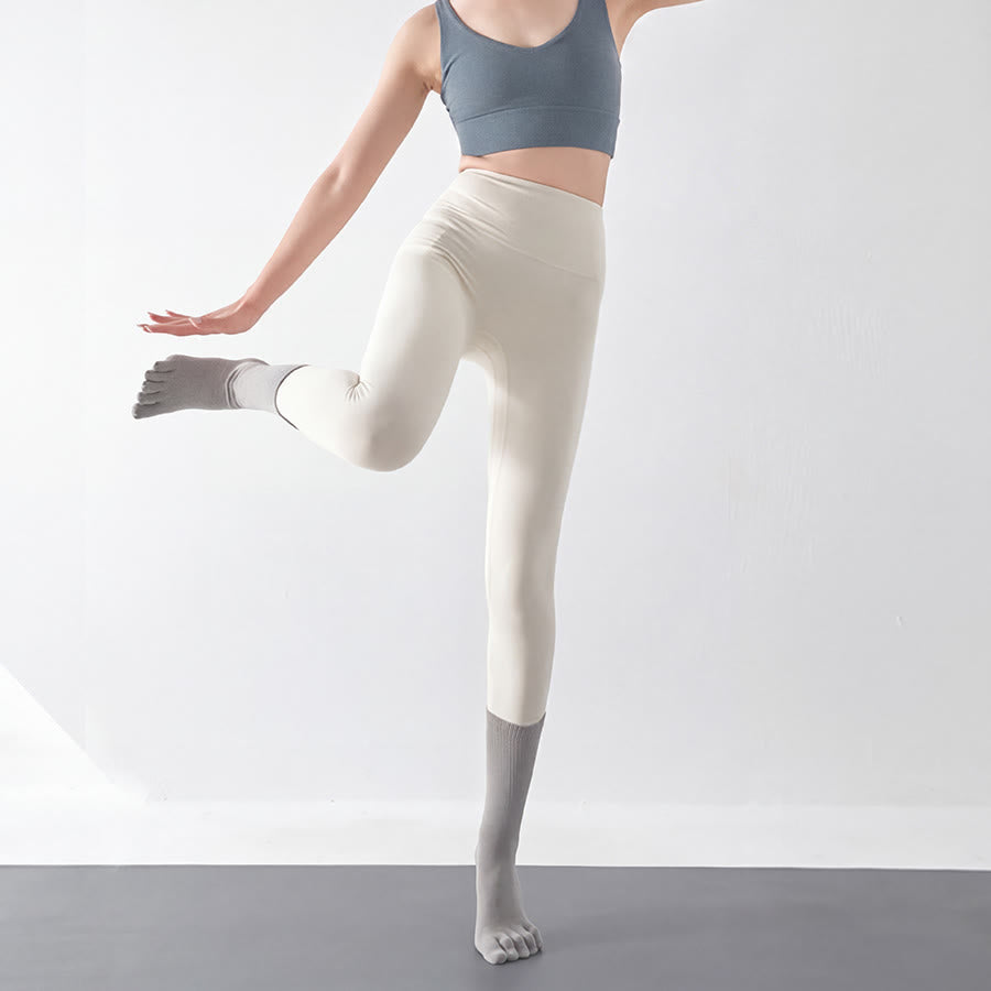 Olivenorma Solid Color Ankle Open-Five-Toe Sport Women's Yoga Socks - image 8