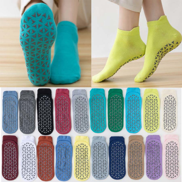 Olivenorma Solid Color Ankle Five-Toe Sport Women's Yoga Socks - Lake Blue - 10 Pairs - image 0