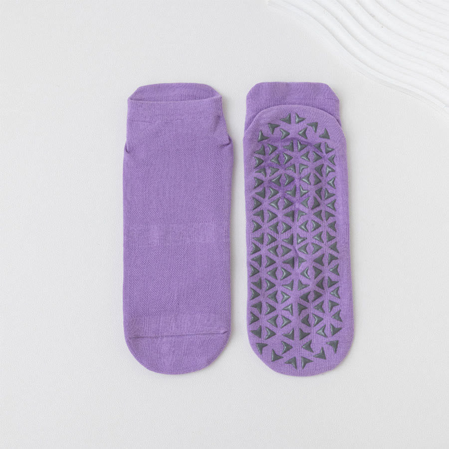 Olivenorma Solid Color Ankle Five-Toe Sport Women's Yoga Socks - Violet - 10 Pairs - image 18