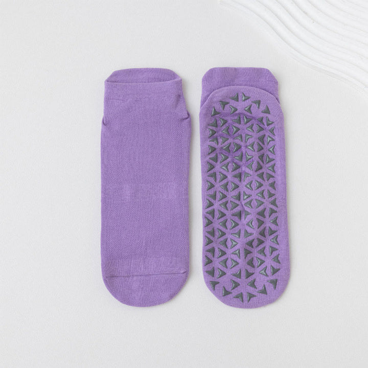 Olivenorma Solid Color Ankle Five-Toe Sport Women's Yoga Socks - Violet - 10 Pairs - image 18