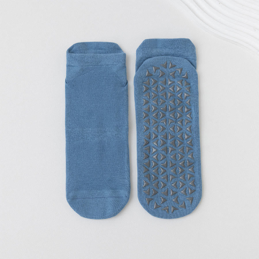Olivenorma Solid Color Ankle Five-Toe Sport Women's Yoga Socks - Denim Blue - 10 Pairs - image 13