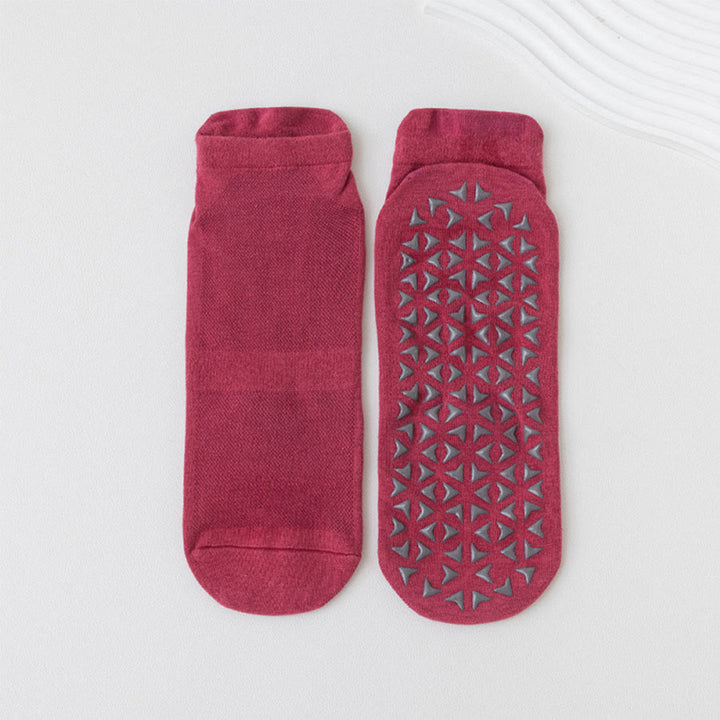 Olivenorma Solid Color Ankle Five-Toe Sport Women's Yoga Socks - Magenta - 10 Pairs - image 17