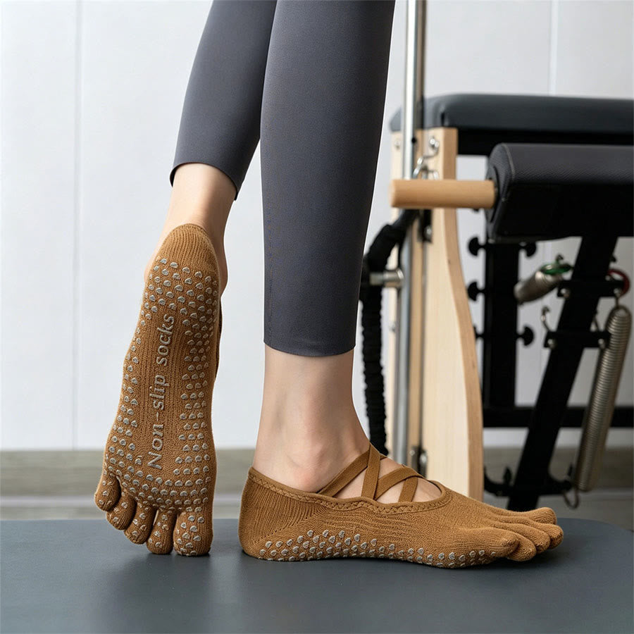 Olivenorma Non-Slip Strappy Five-Toe Sport Women's Yoga Socks - image 1