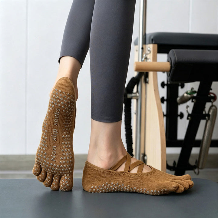 Olivenorma Non-Slip Strappy Five-Toe Sport Women's Yoga Socks - image 1