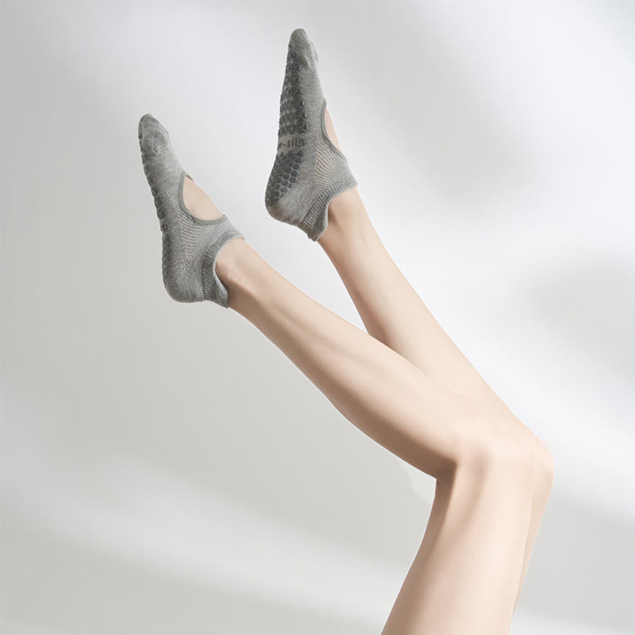 Olivenorma Solid Color Ankle Round-Toe Sport Women's Yoga Socks - Ice Cream Grey - 10 Pairs - image 2