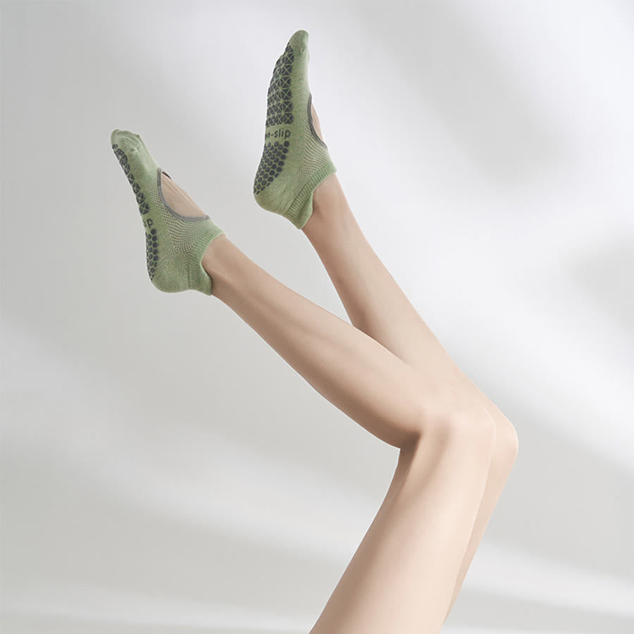 Olivenorma Solid Color Ankle Round-Toe Sport Women's Yoga Socks - Ice Cream Green - 10 Pairs - image 4