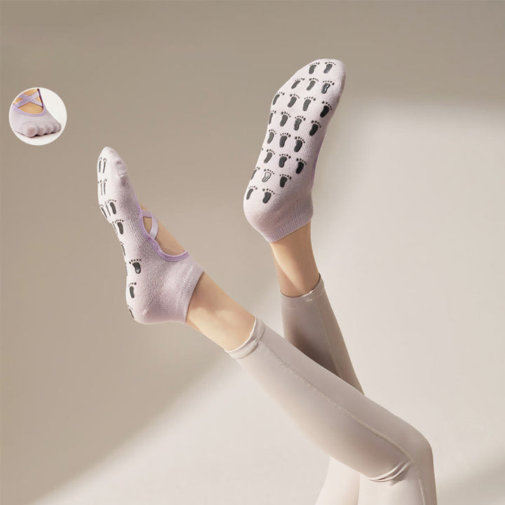 Olivenorma Solid Color Ankle Round-Toe Sport Women's Yoga Socks - Lavender - 10 Pairs - image 0