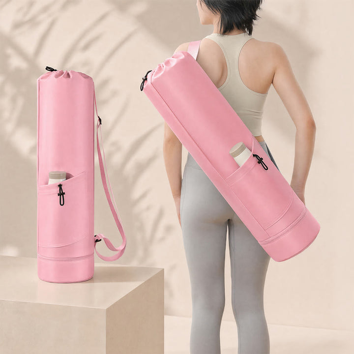 Olivenorma Shoulder Twill Fabric Yoga Bag - Pink - image 8