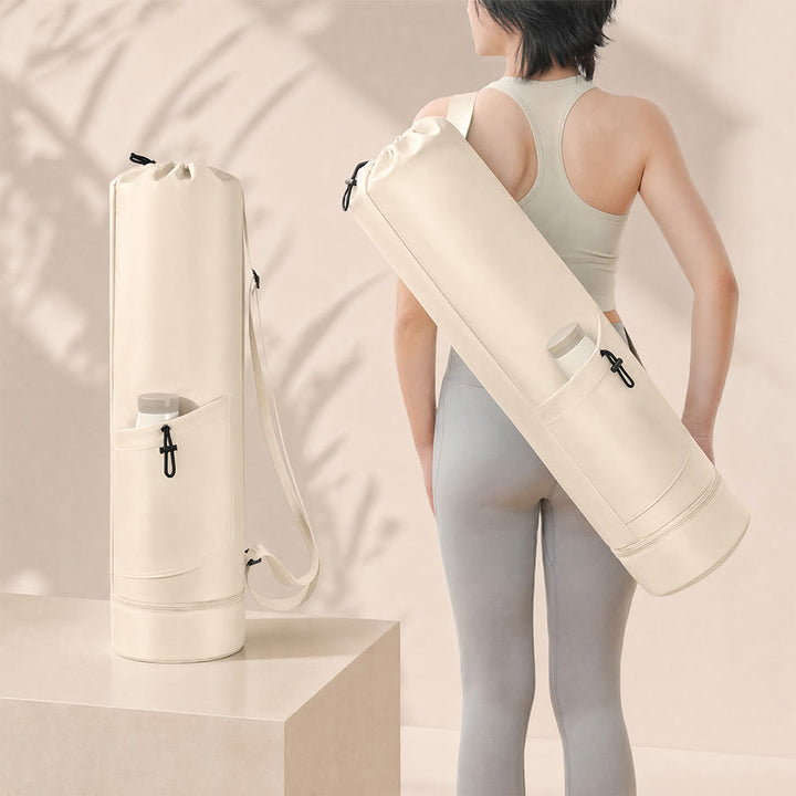 Olivenorma Shoulder Twill Fabric Yoga Bag - Beige - image 12