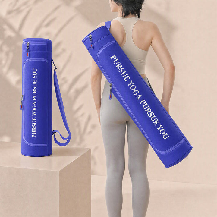 Olivenorma Shoulder Polyester Fabric Yoga Bag - Dark Blue - image 24