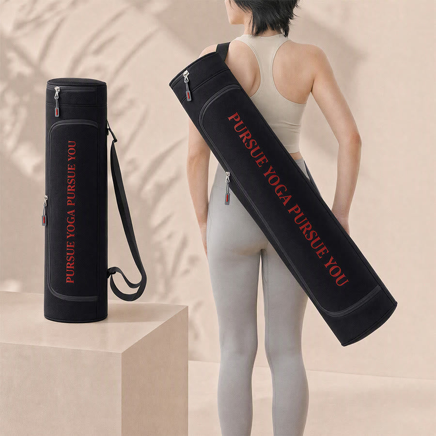 Olivenorma Shoulder Polyester Fabric Yoga Bag - Black - image 6