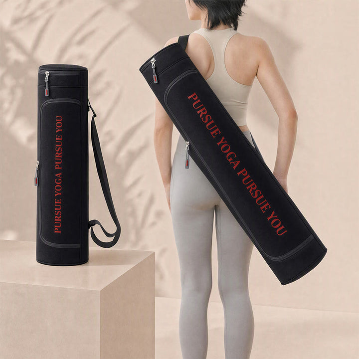 Olivenorma Shoulder Polyester Fabric Yoga Bag - Black - image 6