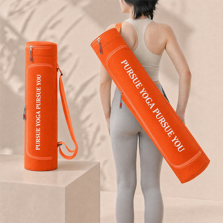 Olivenorma Shoulder Polyester Fabric Yoga Bag - Orange - image 12