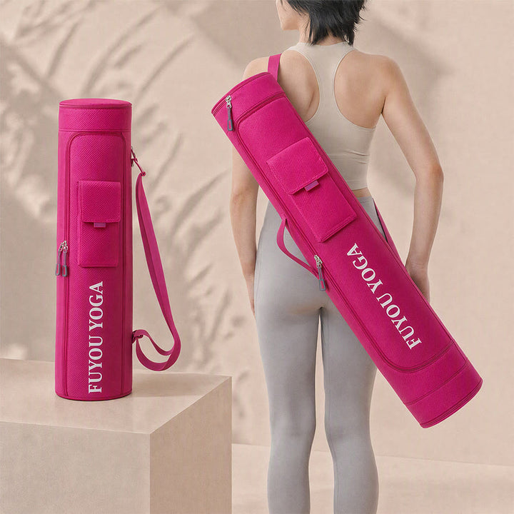 Olivenorma Shoulder With An External Flap Pocket Polyester Fabric Yoga Bag - Rose - image 0