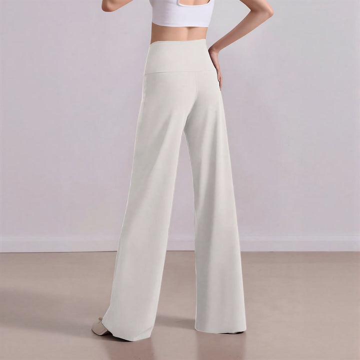 Olivenorma Wide Leg Polyester Spandex Women's Pants - White - image 12