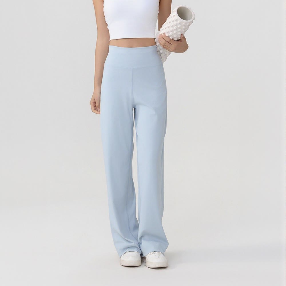 Olivenorma Wide Leg Nylon Spandex Women's Pants - Blue - image 0