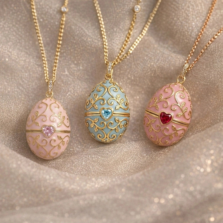 FREE Today: Enameled Easter Egg Pendant Locket Necklace - image 0
