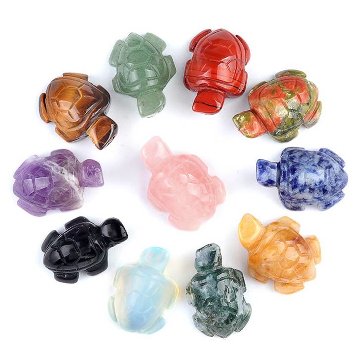 Olivenorma Natural Crystal Turtle Sculpture Gemstone Decoration With Card - image 30