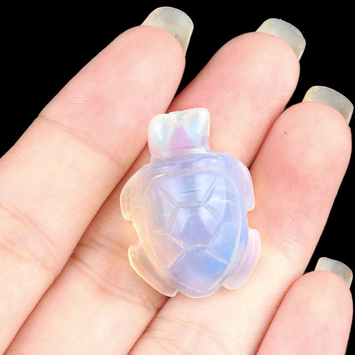 FREE Today: Natural Crystal Turtle Sculpture Gemstone Decoration With Card - Opalite - image 11