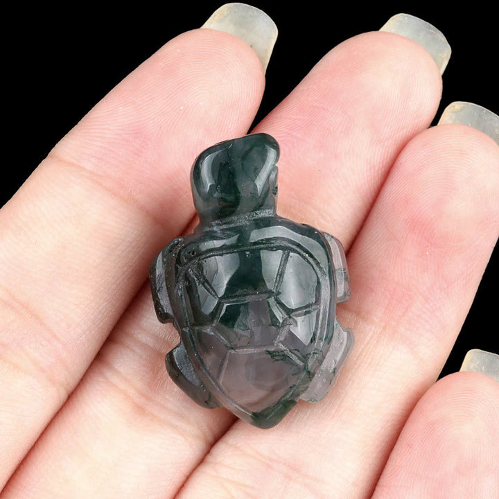 FREE Today: Natural Crystal Turtle Sculpture Gemstone Decoration With Card - India Agate - image 21