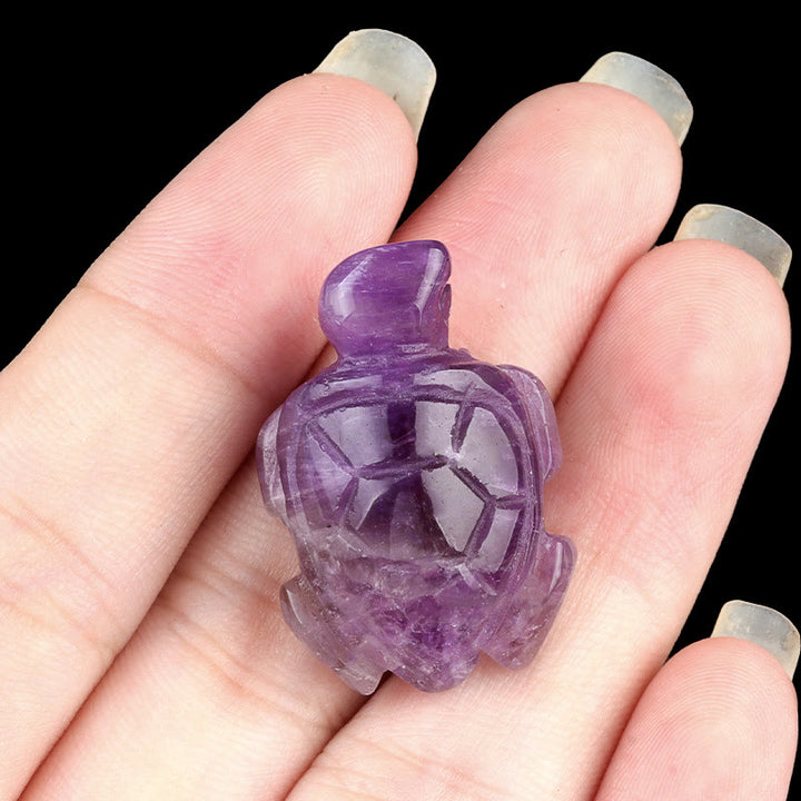 FREE Today: Natural Crystal Turtle Sculpture Gemstone Decoration With Card - Amethyst - image 5