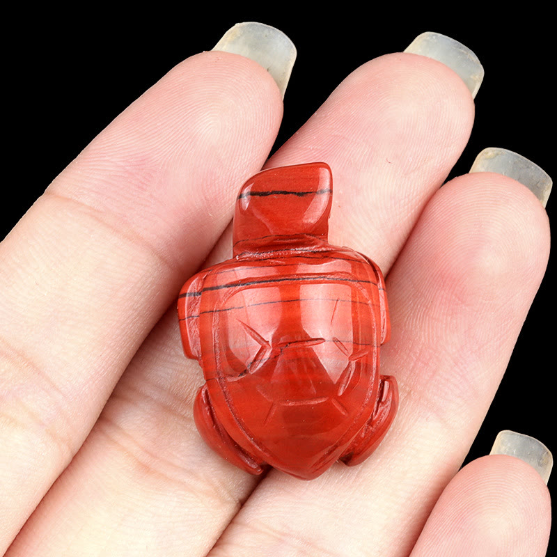 Olivenorma Natural Crystal Turtle Sculpture Gemstone Decoration With Card - Red Jasper - With Card - image 23