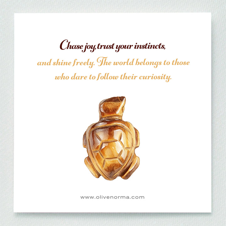 Olivenorma Natural Crystal Turtle Sculpture Gemstone Decoration With Card - image 2