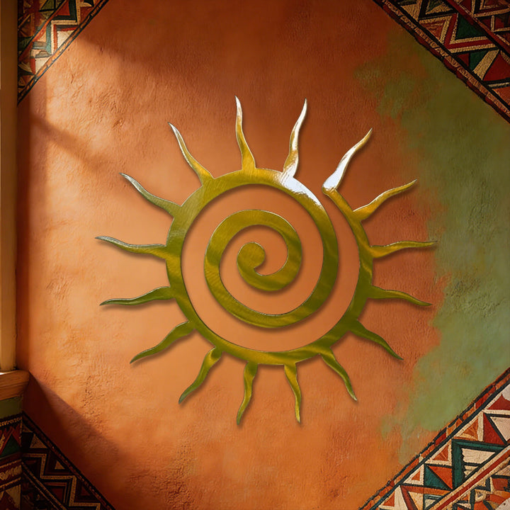 Olivenorma Golden Spiral Sun Ray Hollow 2D Metal Wall Decor - image 4
