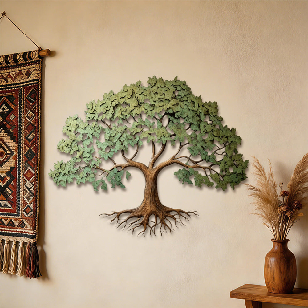 Olivenorma Vintage Layered Tree of Life Rooted 2D Metal Wall Decor - image 1
