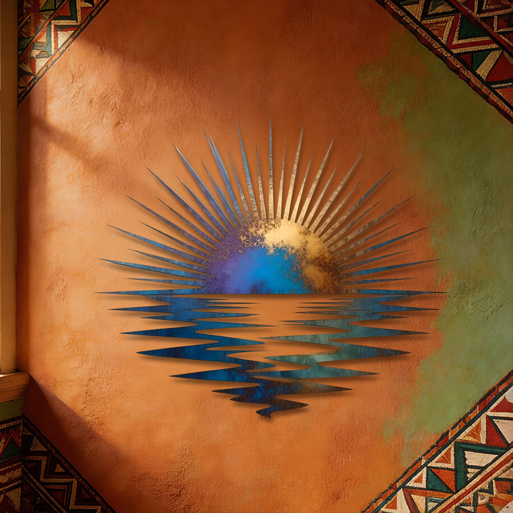 Olivenorma Gradient Sunrise Ocean Reflection 2D Metal Wall Decor - image 4